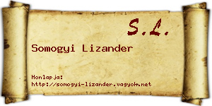 Somogyi Lizander névjegykártya
